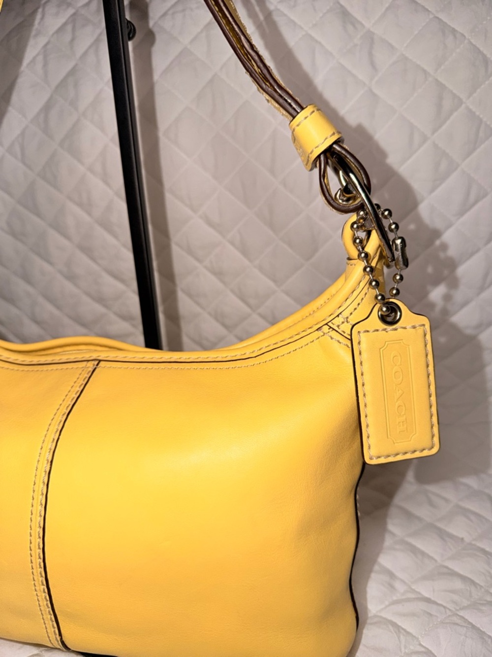 Coach Yellow Leather Shoulder Bag - Picture 2 of 13